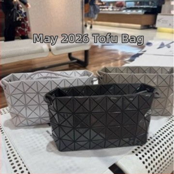 Prešívaná štvorcová tofu kabelka s japonským geometrickým kosoštvorcom a sťahovacou šnúrkou – dámska crossbody/kabelka cez rameno, limitovaná edícia z mája 2026