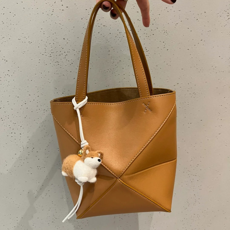 Geantă tote din piele naturală, geometrică, pliabilă, pentru femei