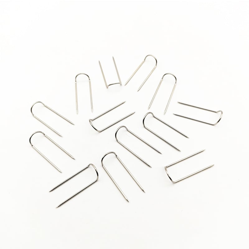 Acele în formă de U pentru țesături și patchwork, fixare decorativă și coasere, diametru 0,7 mm, lungimi 17 sau 23 mm