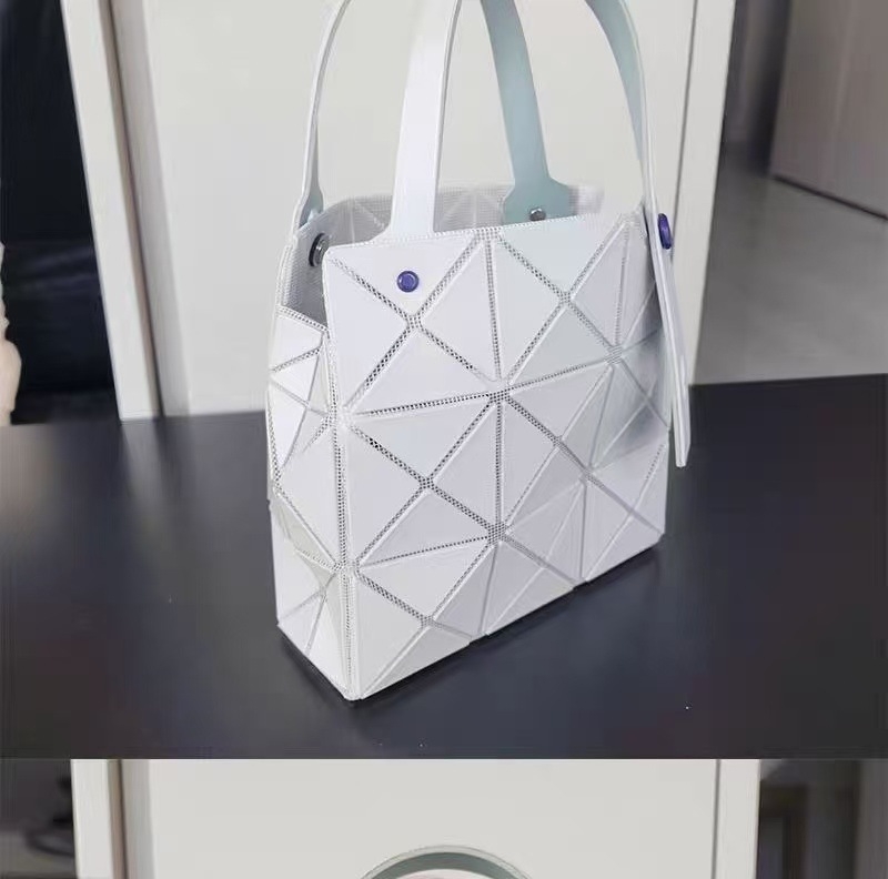 Geantă mini pătrată din PVC pentru femei, cu model geometric romb și strasuri, pentru purtare pe umăr sau în mână