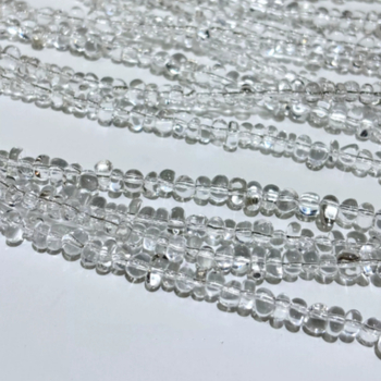 Mărgele de cristal albe transparente, naturale, 6-7 mm, mărgele libere pentru bijuterii DIY