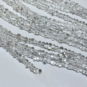 Mărgele de cristal albe transparente, naturale, 6-7 mm, mărgele libere pentru bijuterii DIY
