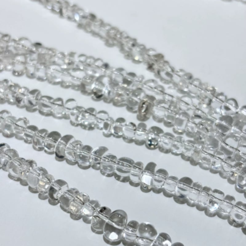 Mărgele de cristal albe transparente, naturale, 6-7 mm, mărgele libere pentru bijuterii DIY