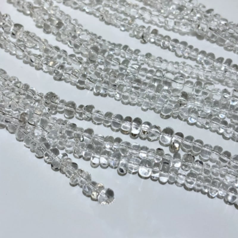 Mărgele de cristal albe transparente, naturale, 6-7 mm, mărgele libere pentru bijuterii DIY