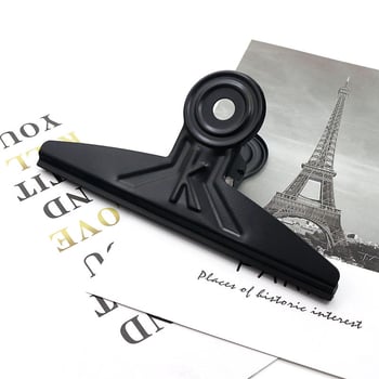 Clip metal din oțel inoxidabil mare, cap plat, pentru birou și papetărie, 20 cm lungime