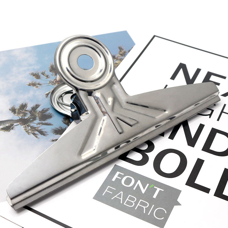 Clip metal din oțel inoxidabil mare, cap plat, pentru birou și papetărie, 20 cm lungime
