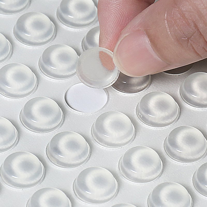 Perne autoadezive din silicon pentru ușile de dulap, transparente, antiderapante și amortizoare de zgomot, dimensiuni 12×4 mm, 8×1,5 mm, 8×2,5 mm, 12×5 mm