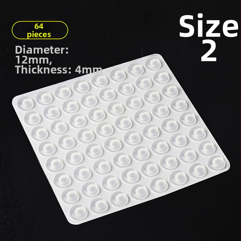 Samolepiace silikónové nárazníkové podložky na dvierka skriniek, priehľadné, protišmykové a zvukovoizolačné, rozmery 12x4 mm, 8x1,5 mm, 8x2,5 mm, 12x5 mm