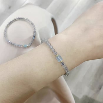 Brățară cu mărgele de jad gri natural, 5 mm, șir unic, pentru femei – bijuterii DIY
