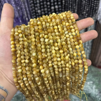 7A Ochi de tigru aurii natural, mărgele rotunde de 8 mm pentru bijuterii DIY – mărgele din piatră ochi de tigru pentru brățară și colier