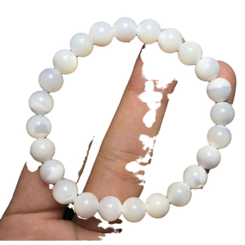 Perle naturale albe de sidef, rotunde, 8 mm, mărgele libere pentru brățări și coliere, componente semi‑finite pentru DIY