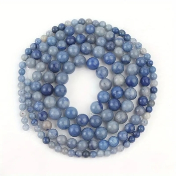 Mărgele Dongling Jade albastre, rotunde, libere, pentru bijuterii DIY, 8 mm