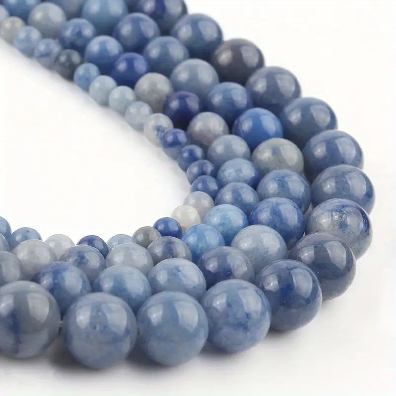 Mărgele Dongling Jade albastre, rotunde, libere, pentru bijuterii DIY, 8 mm