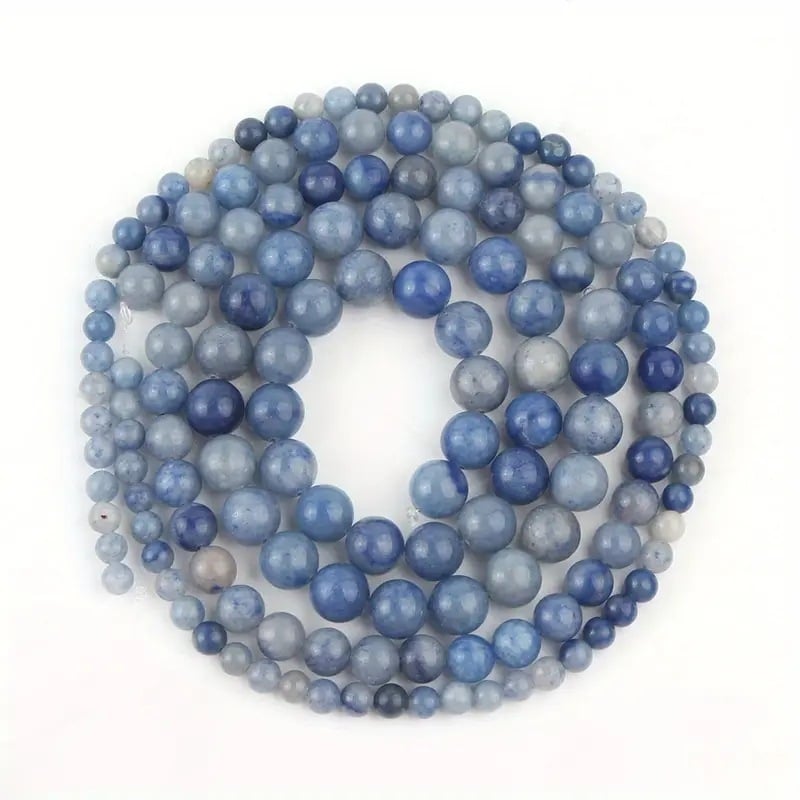 Mărgele Dongling Jade albastre, rotunde, libere, pentru bijuterii DIY, 8 mm