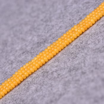 Mărgele disc plate galbene din calcedonie, 2×4 mm, cu distanțiere, semi-finisate, stil antic