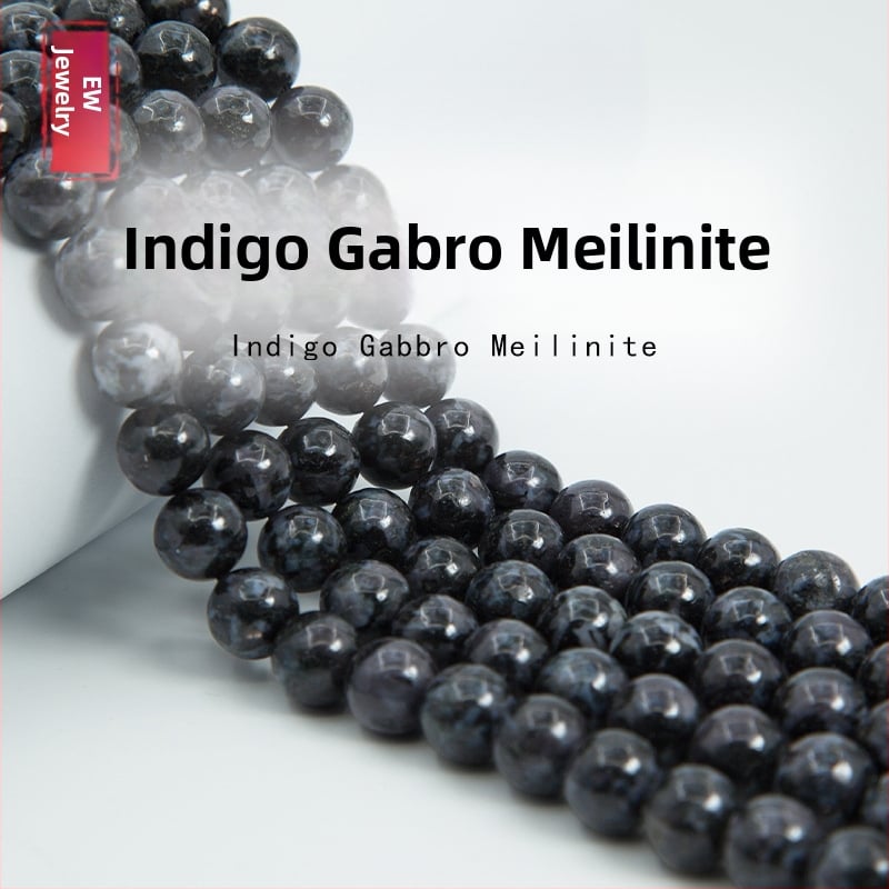 Indigo Gabro 8mm mărgele din diorit natural indigo-gri pentru bijuterii DIY