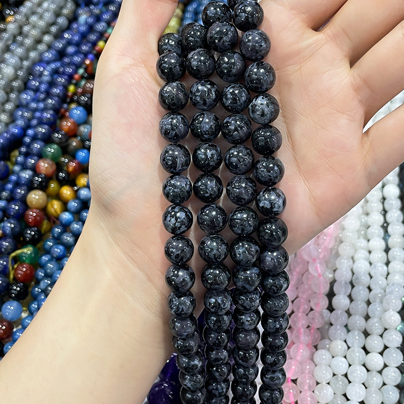 Indigo Gabro 8mm mărgele din diorit natural indigo-gri pentru bijuterii DIY