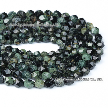 Voľné korálky Faceted Sparrow Green Eye Stone – polotovary, komponenty pre DIY šperky