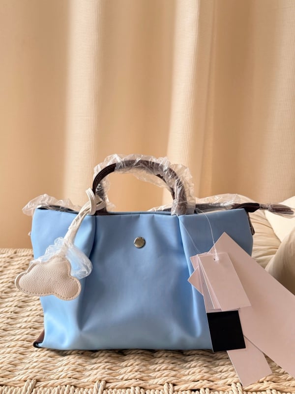 Geantă Tote în blocuri de culori, stil casual japonez, geantă impermeabilă din nylon pentru femei