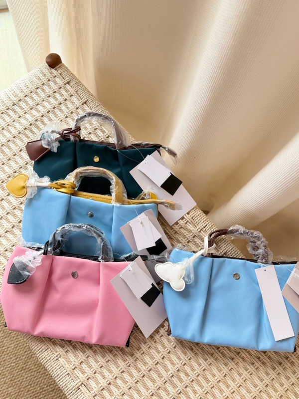 Geantă Tote în blocuri de culori, stil casual japonez, geantă impermeabilă din nylon pentru femei