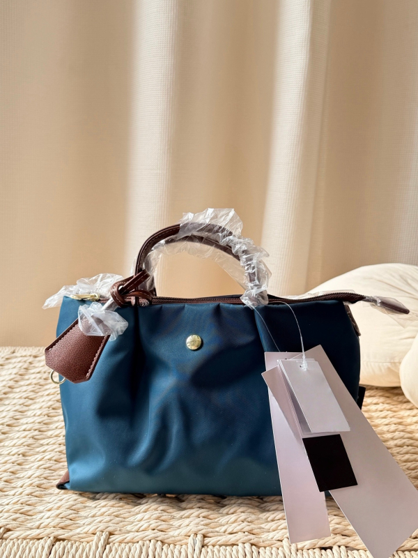 Geantă Tote în blocuri de culori, stil casual japonez, geantă impermeabilă din nylon pentru femei