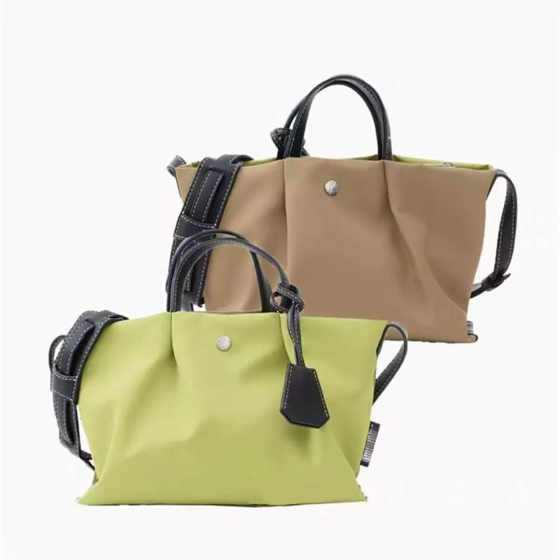 Geantă Tote în blocuri de culori, stil casual japonez, geantă impermeabilă din nylon pentru femei