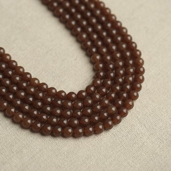 Mărgele de jad caramel, lucioase, 6–12 mm, pentru brățări împletite manual, mărgele rotunde semifinite