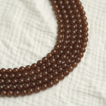 Mărgele de jad caramel, lucioase, 6–12 mm, pentru brățări împletite manual, mărgele rotunde semifinite