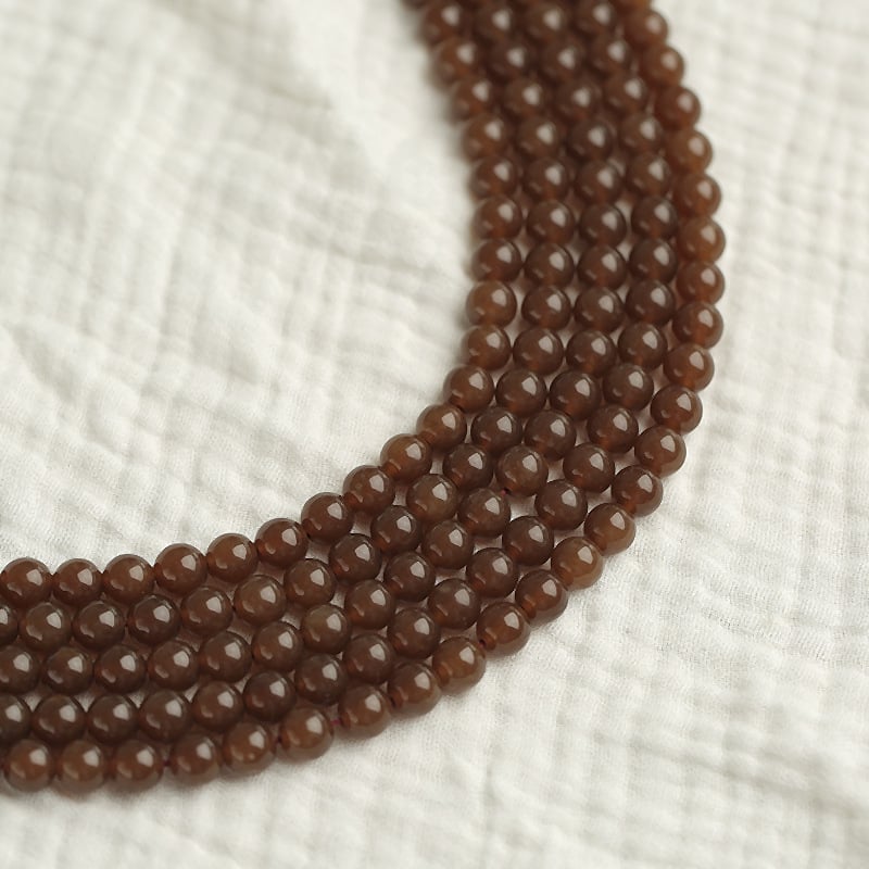 Mărgele de jad caramel, lucioase, 6–12 mm, pentru brățări împletite manual, mărgele rotunde semifinite