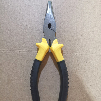 Clește de 6 inchi cu mâner Deli, clește cu nas subțire pentru bijuterii DIY, clește pentru sârmă, clește de tăiere fir, clește electrician industrial multifuncțional