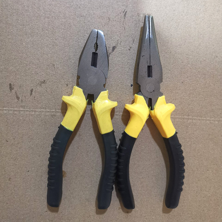 Clește de 6 inchi cu mâner Deli, clește cu nas subțire pentru bijuterii DIY, clește pentru sârmă, clește de tăiere fir, clește electrician industrial multifuncțional