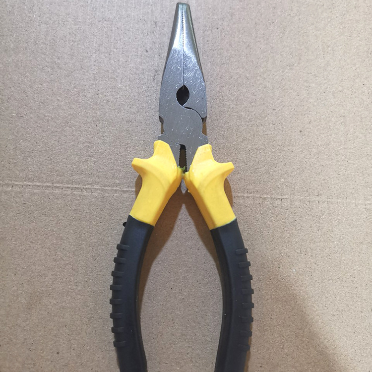 Clește de 6 inchi cu mâner Deli, clește cu nas subțire pentru bijuterii DIY, clește pentru sârmă, clește de tăiere fir, clește electrician industrial multifuncțional