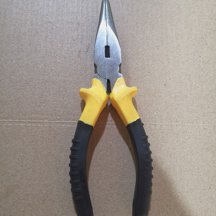 Clește de 6 inchi cu mâner Deli, clește cu nas subțire pentru bijuterii DIY, clește pentru sârmă, clește de tăiere fir, clește electrician industrial multifuncțional