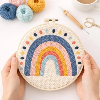 Kit de broderie pentru începători cu motive plante și fructe, seria de modele din cărți
