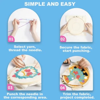Kit de broderie pentru începători cu motive plante și fructe, seria de modele din cărți