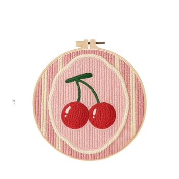 Kit de broderie pentru începători cu motive plante și fructe, seria de modele din cărți