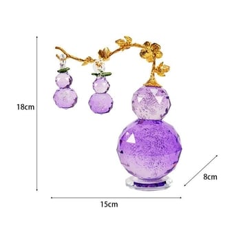 Dovleac de cristal cu viță — ornament realist de imitatie, stil chinezesc pentru prosperitate