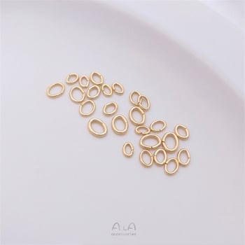 Inel deschis oval placat cu aur 14K pentru bijuterii DIY – inel de conectare pentru brățară și colier