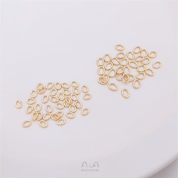 Inel deschis oval placat cu aur 14K pentru bijuterii DIY – inel de conectare pentru brățară și colier