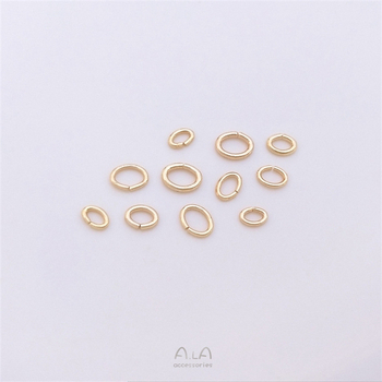 Inel deschis oval placat cu aur 14K pentru bijuterii DIY – inel de conectare pentru brățară și colier