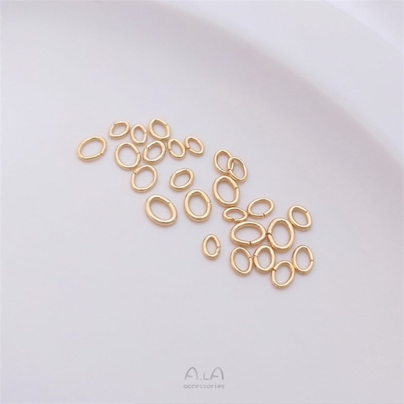 Inel deschis oval placat cu aur 14K pentru bijuterii DIY – inel de conectare pentru brățară și colier