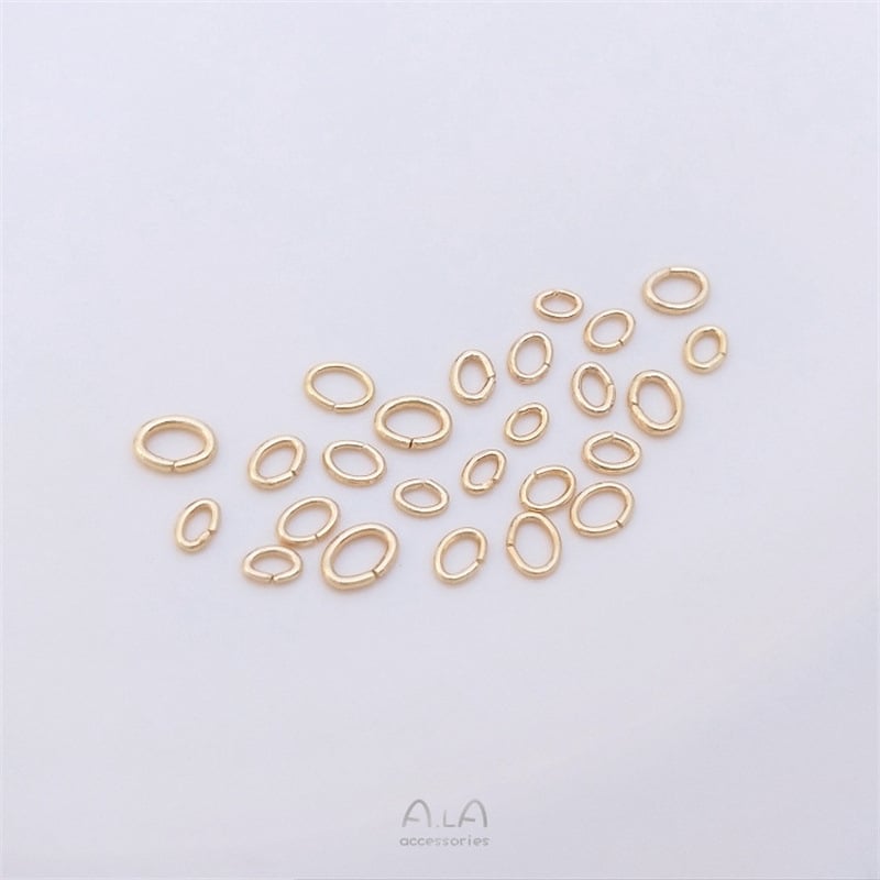 Inel deschis oval placat cu aur 14K pentru bijuterii DIY – inel de conectare pentru brățară și colier