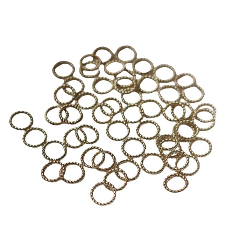 Inel cu floare placat cu aur 14K din cupru, inel închis, conector de mărgele pentru bijuterii DIY, brățară și colier