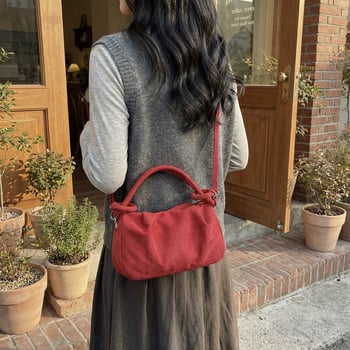Geantă mică din piele pentru femei, crossbody, 2026 stil nou, model plisat în formă de nor, vintage și versatil