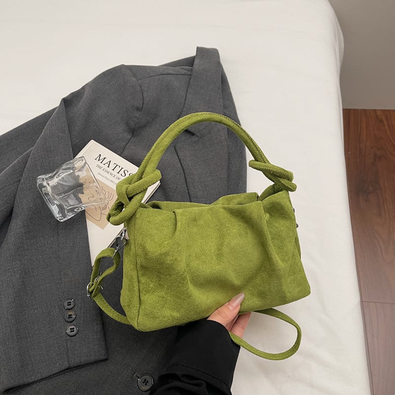 Geantă mică din piele pentru femei, crossbody, 2026 stil nou, model plisat în formă de nor, vintage și versatil