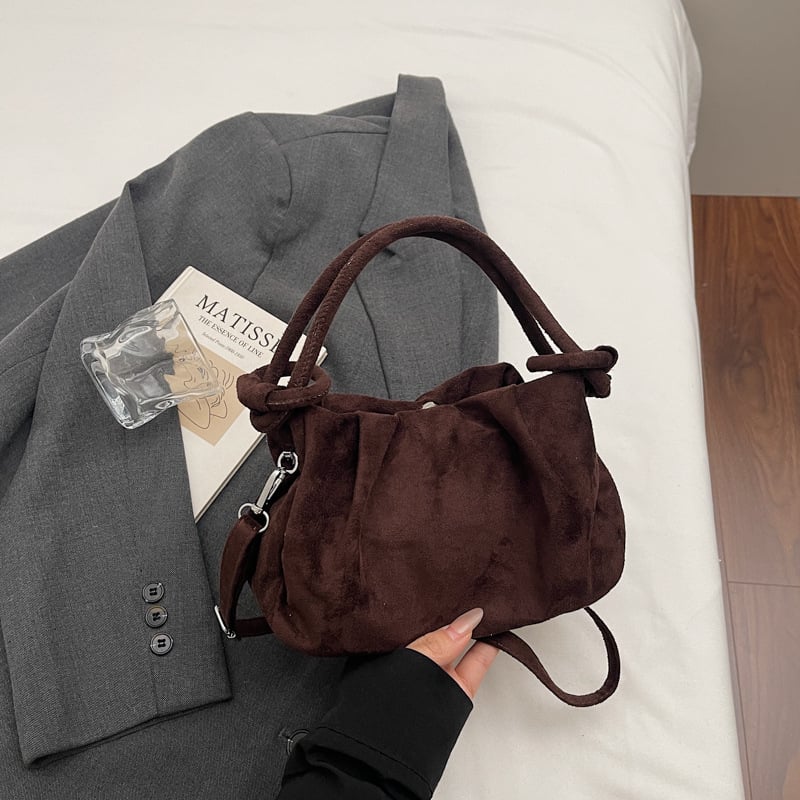 Geantă mică din piele pentru femei, crossbody, 2026 stil nou, model plisat în formă de nor, vintage și versatil