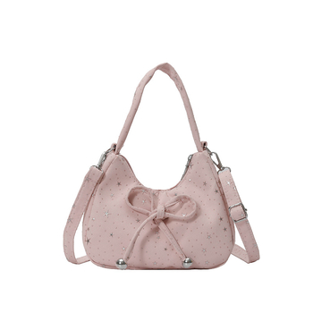 Geantă pentru femei cu funda, stil coreean, geantă tip cloud, versatilă pentru umăr sau crossbody