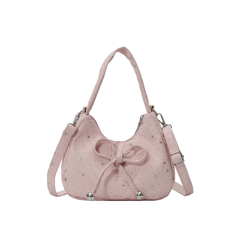 Geantă pentru femei cu funda, stil coreean, geantă tip cloud, versatilă pentru umăr sau crossbody