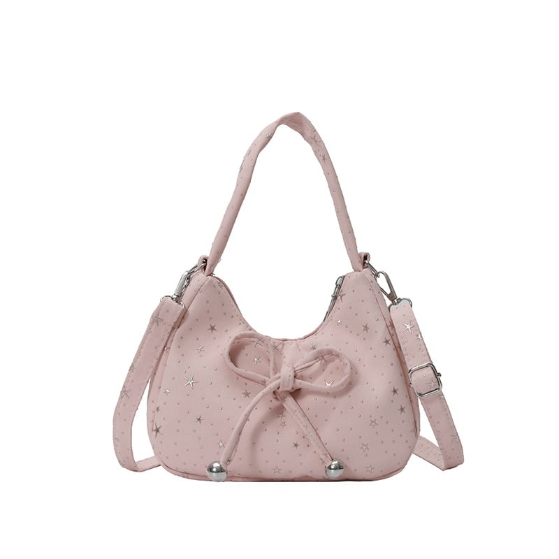 Geantă pentru femei cu funda, stil coreean, geantă tip cloud, versatilă pentru umăr sau crossbody