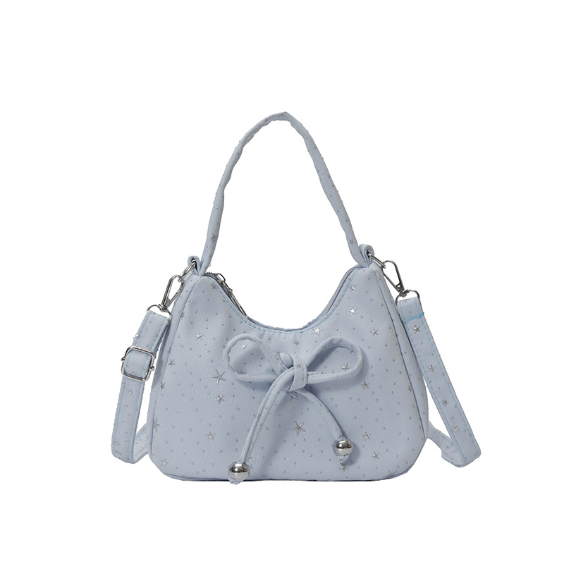 Geantă pentru femei cu funda, stil coreean, geantă tip cloud, versatilă pentru umăr sau crossbody